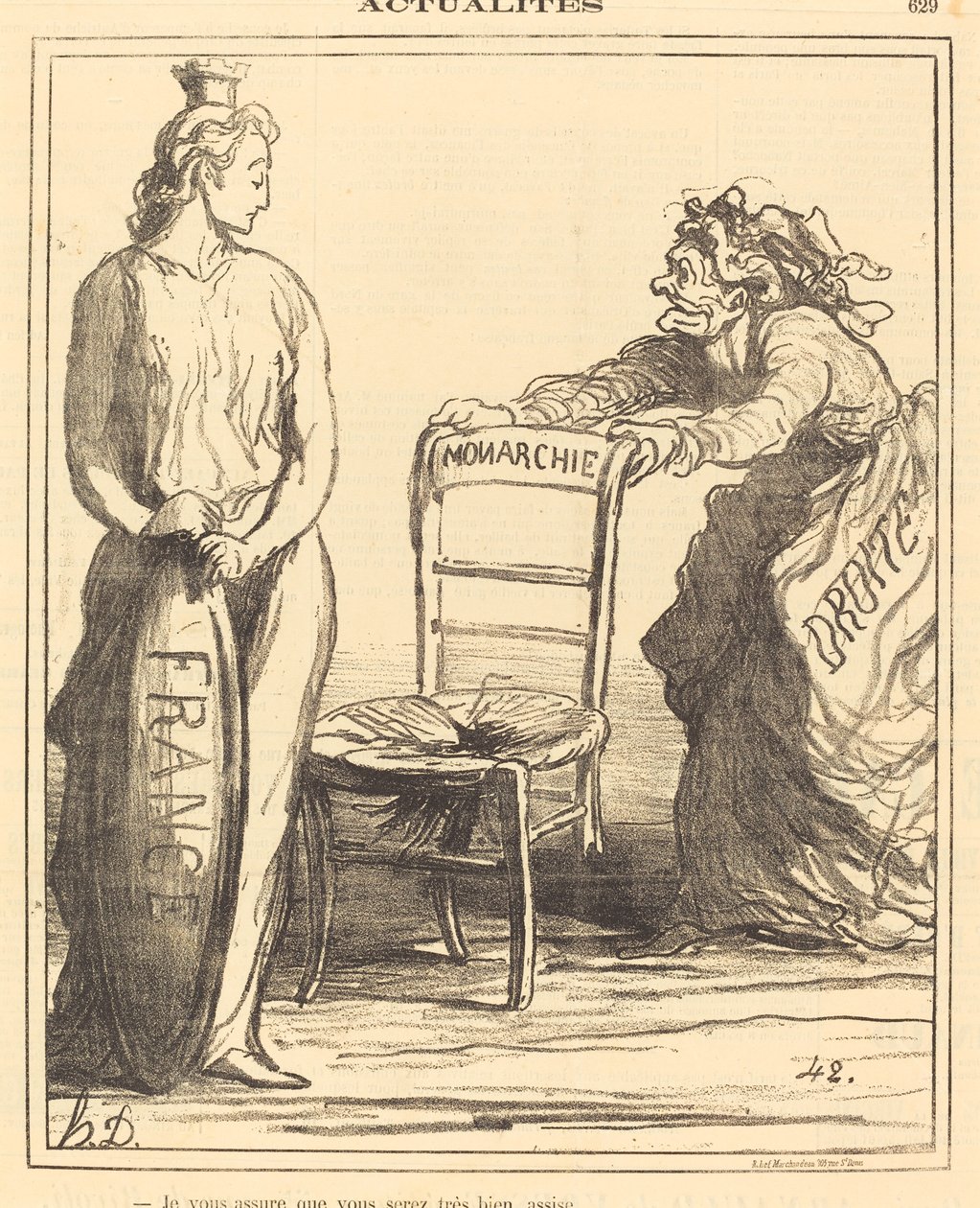 I assure you that you will be very well seated by Honoré Daumier