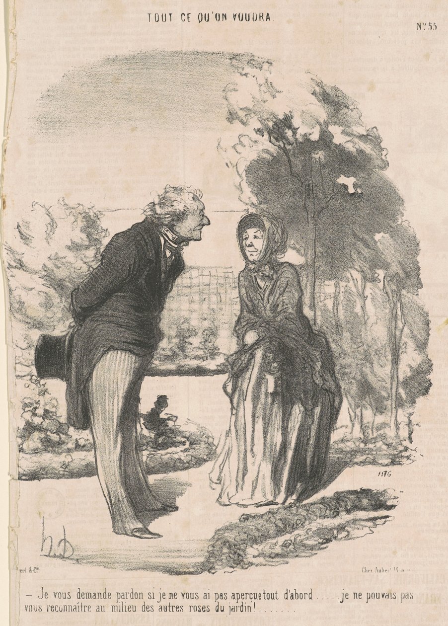 I apologize if I did not notice you ... by Honoré Daumier