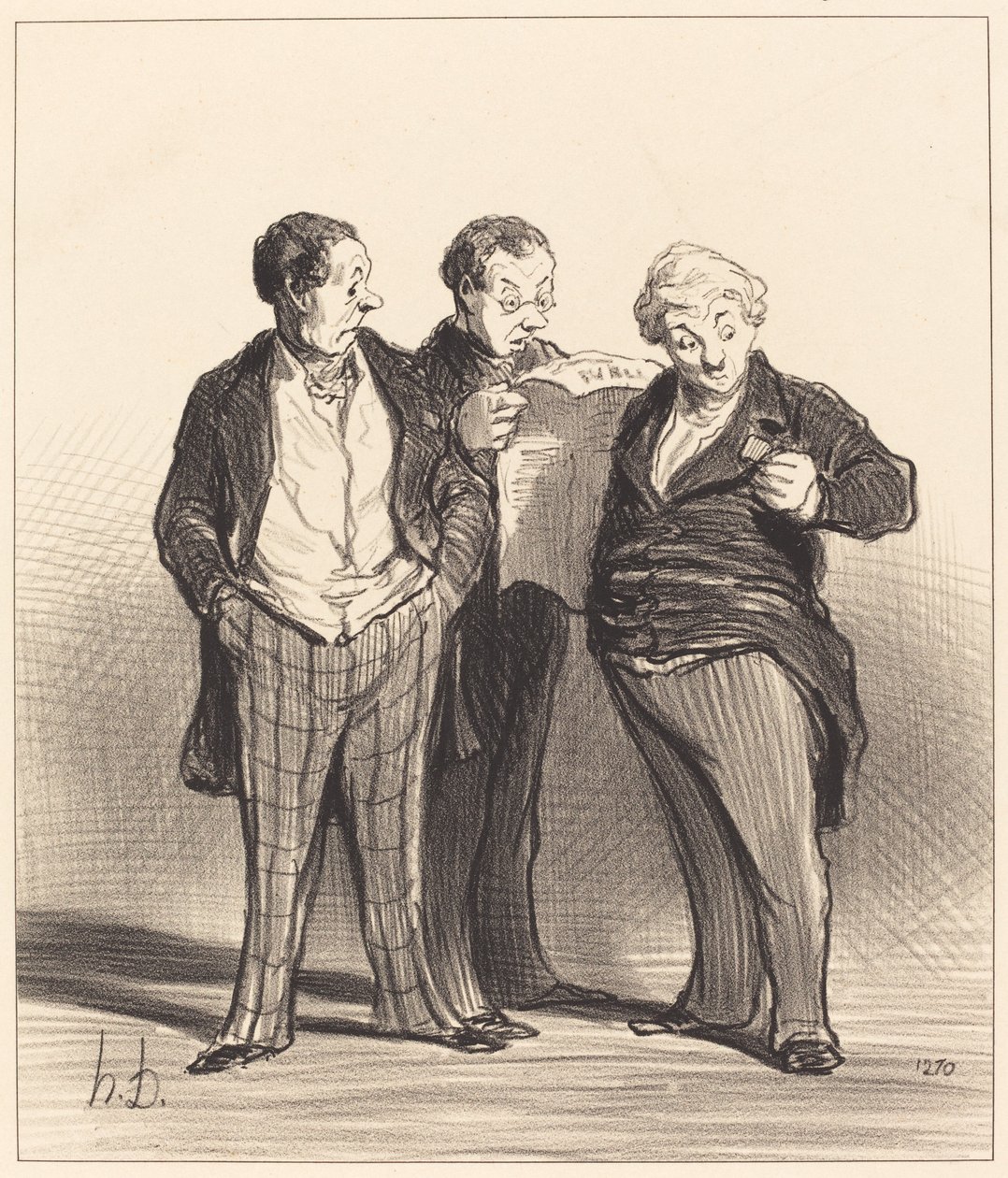 The Ban on Wearing Decorations by Honoré Daumier