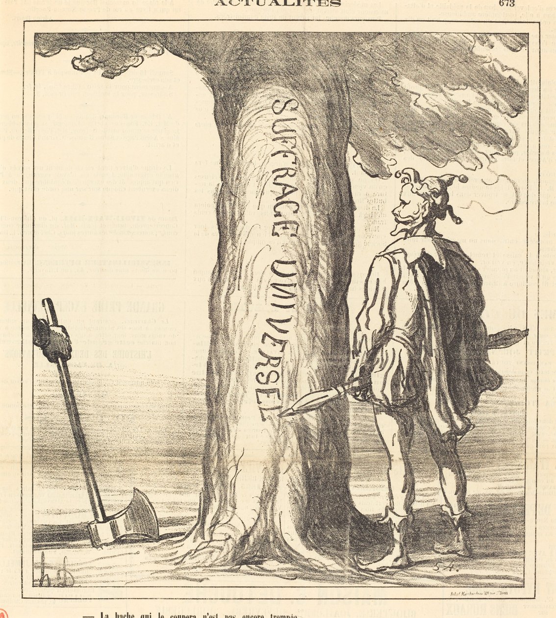 The Axe That Will Cut Him Is Not Yet Tempered by Honoré Daumier