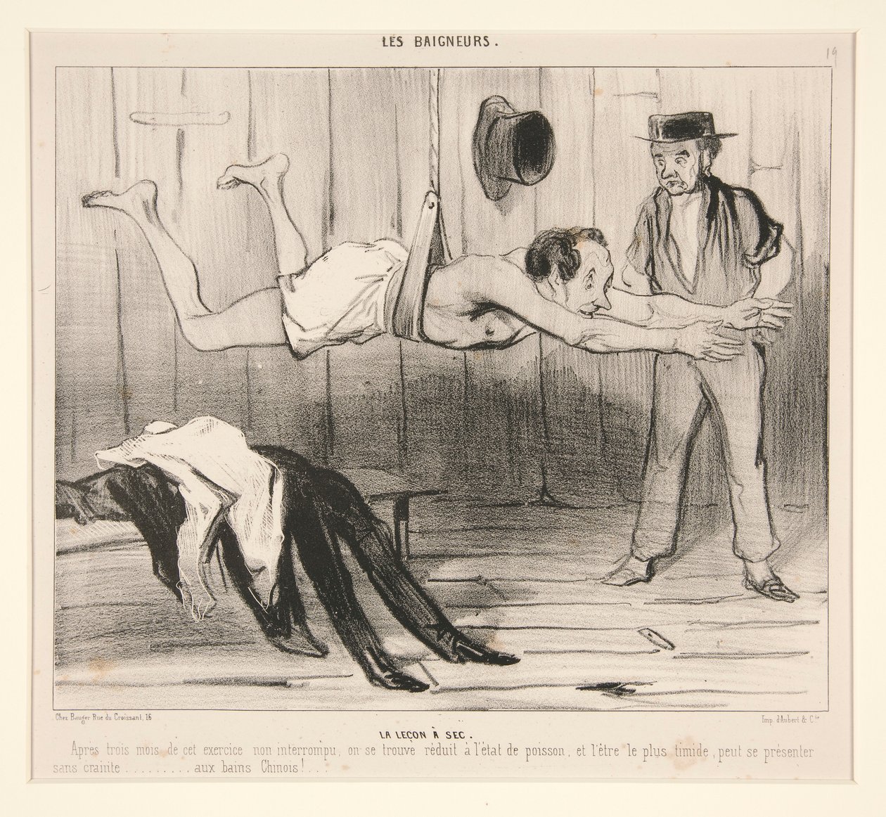 The Dry Lesson. After Three Months of This Exercise by Honoré Daumier