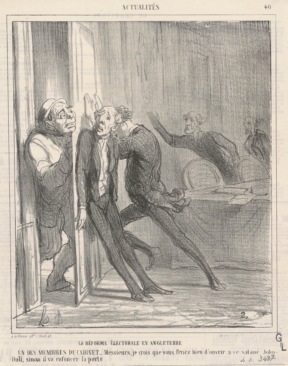 Electoral Reform in England by Honoré Daumier