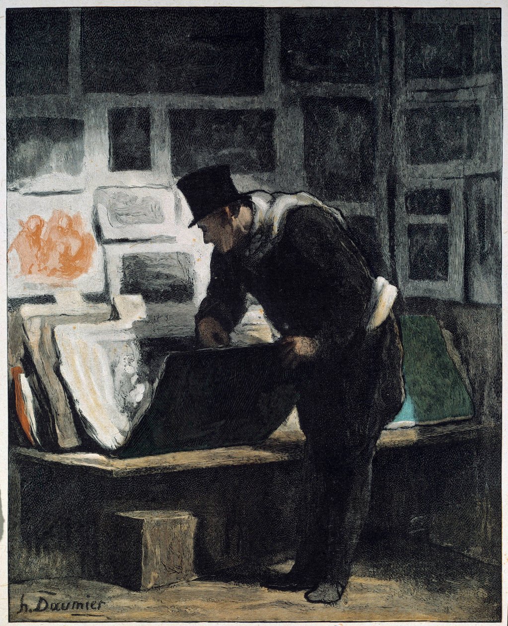 The Print Enthusiast by Honoré Daumier