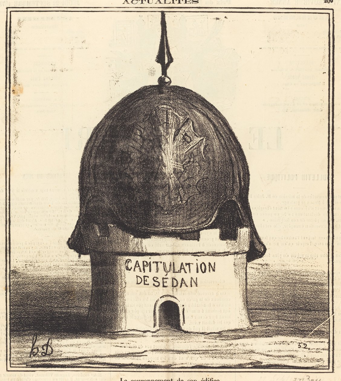 The Crowning of His Edifice by Honoré Daumier