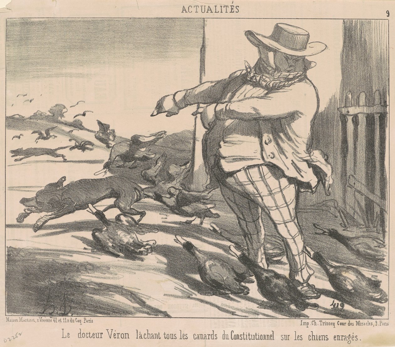 Doctor Véron Releasing All the Ducks... by Honoré Daumier