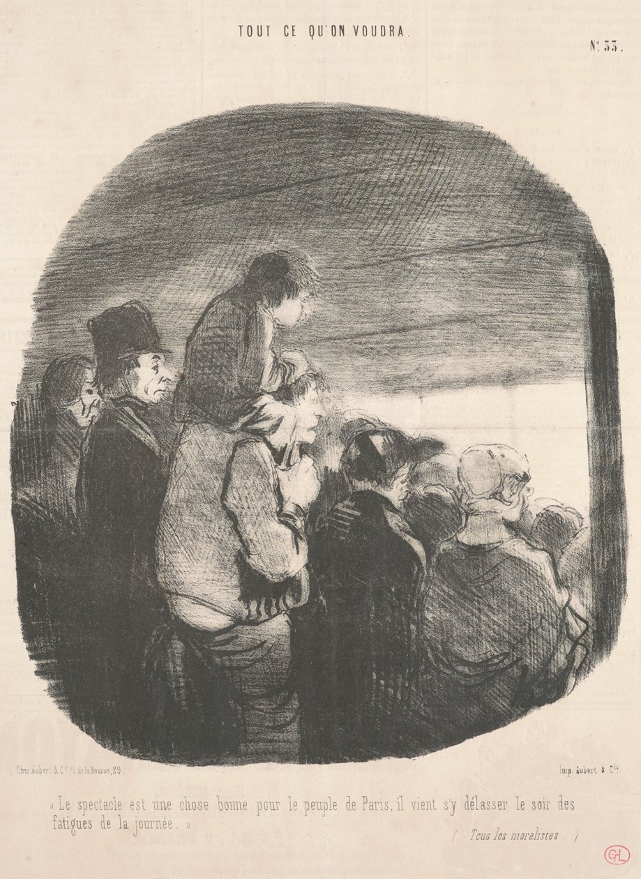 The Show is a Good Thing for the People of Paris by Honoré Daumier