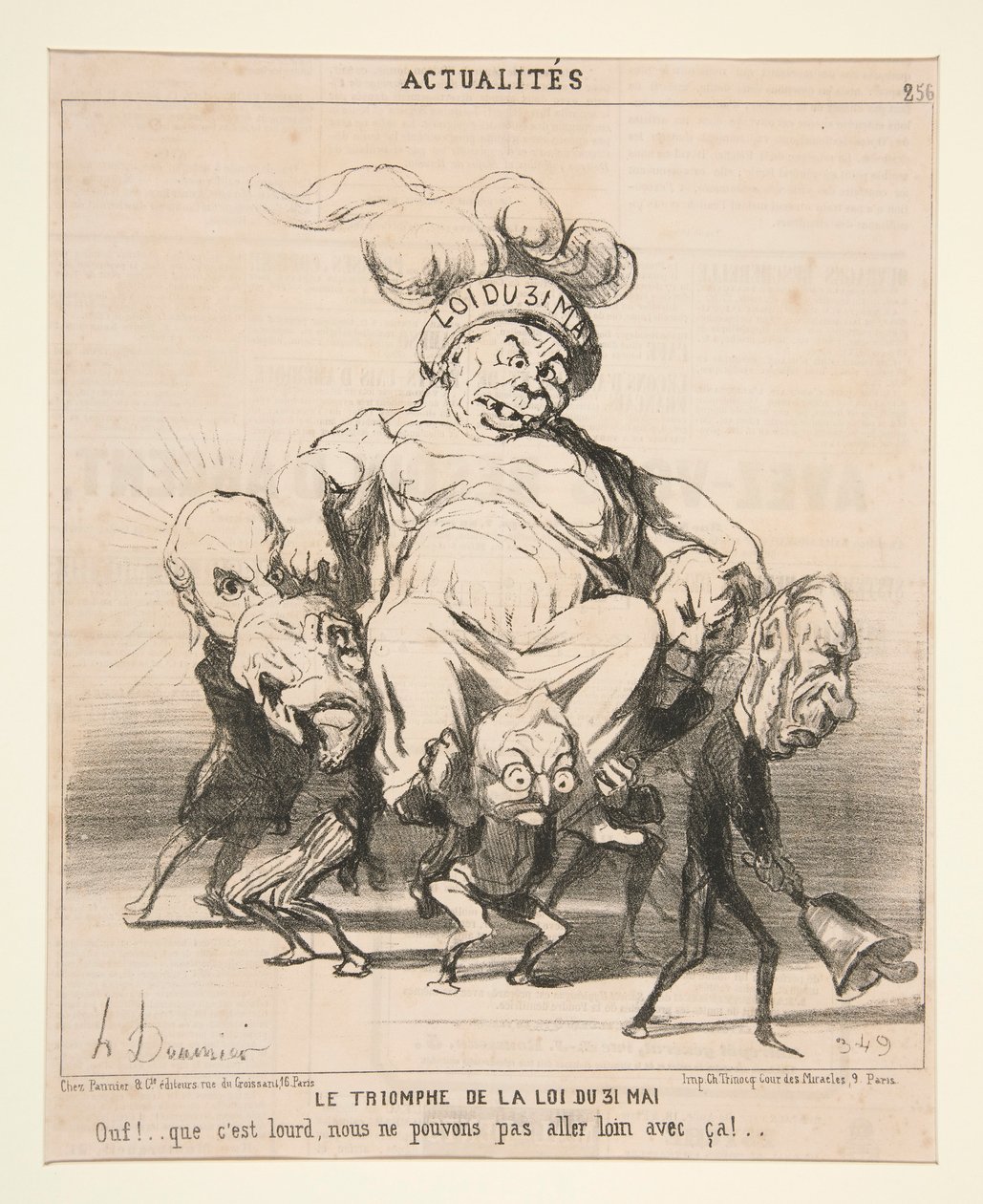 The Triumph of the Law of May 31, from Actualites by Honoré Daumier