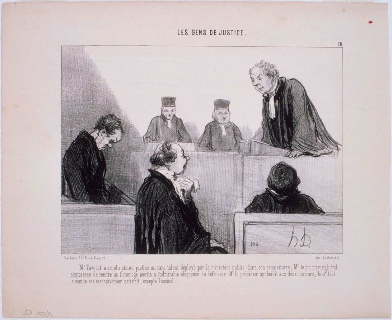 The People of Justice: Mr. Lawyer Has Rendered Full Justice... by Honoré Daumier