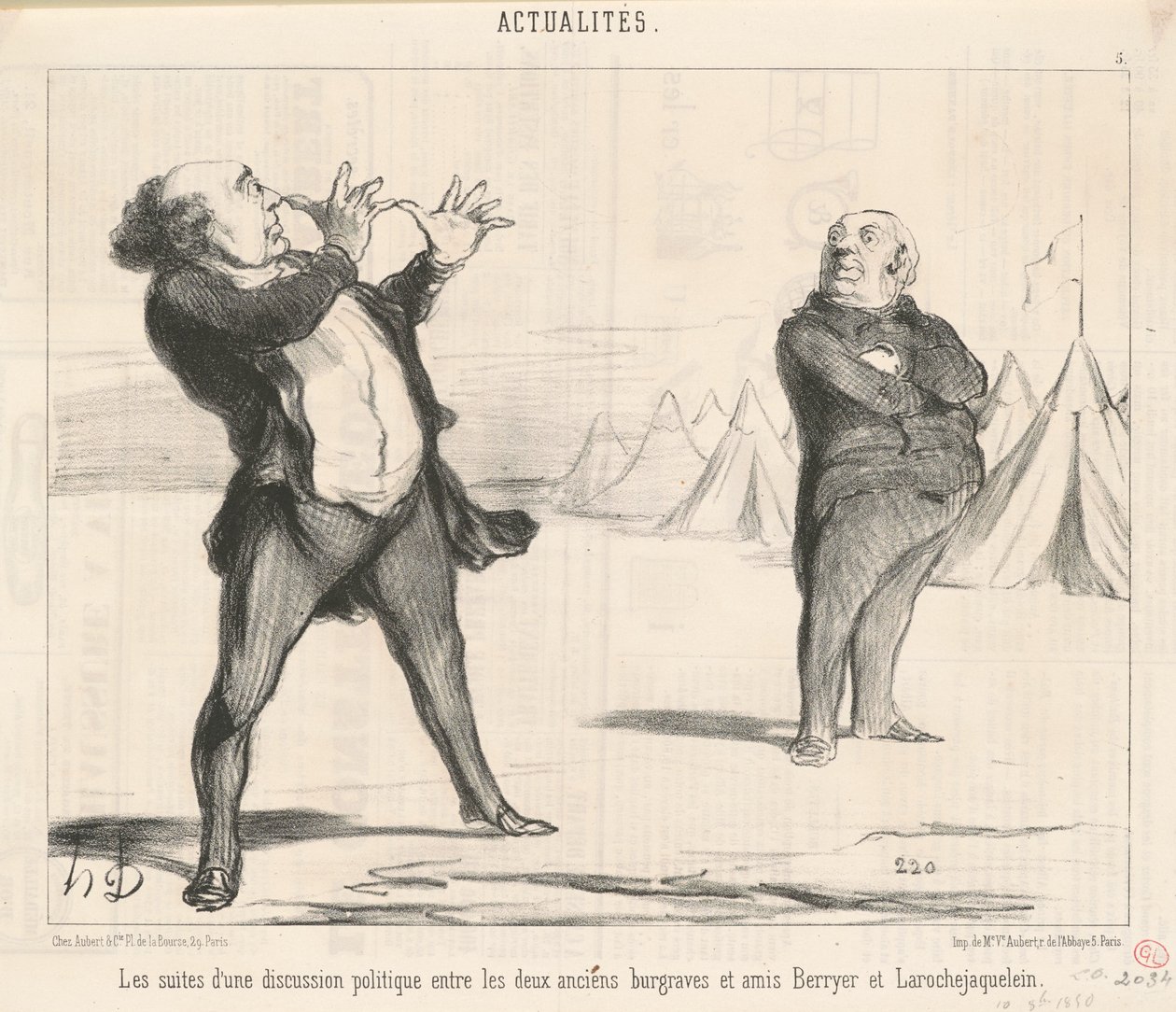 The Consequences of a Political Discussion by Honoré Daumier