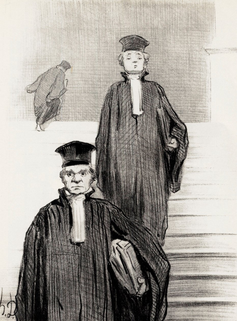 Main Staircase of the Palace of Justice by Honoré Daumier