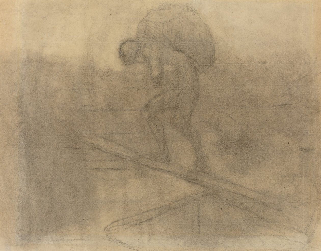 Man Carrying a Sack by Honoré Daumier