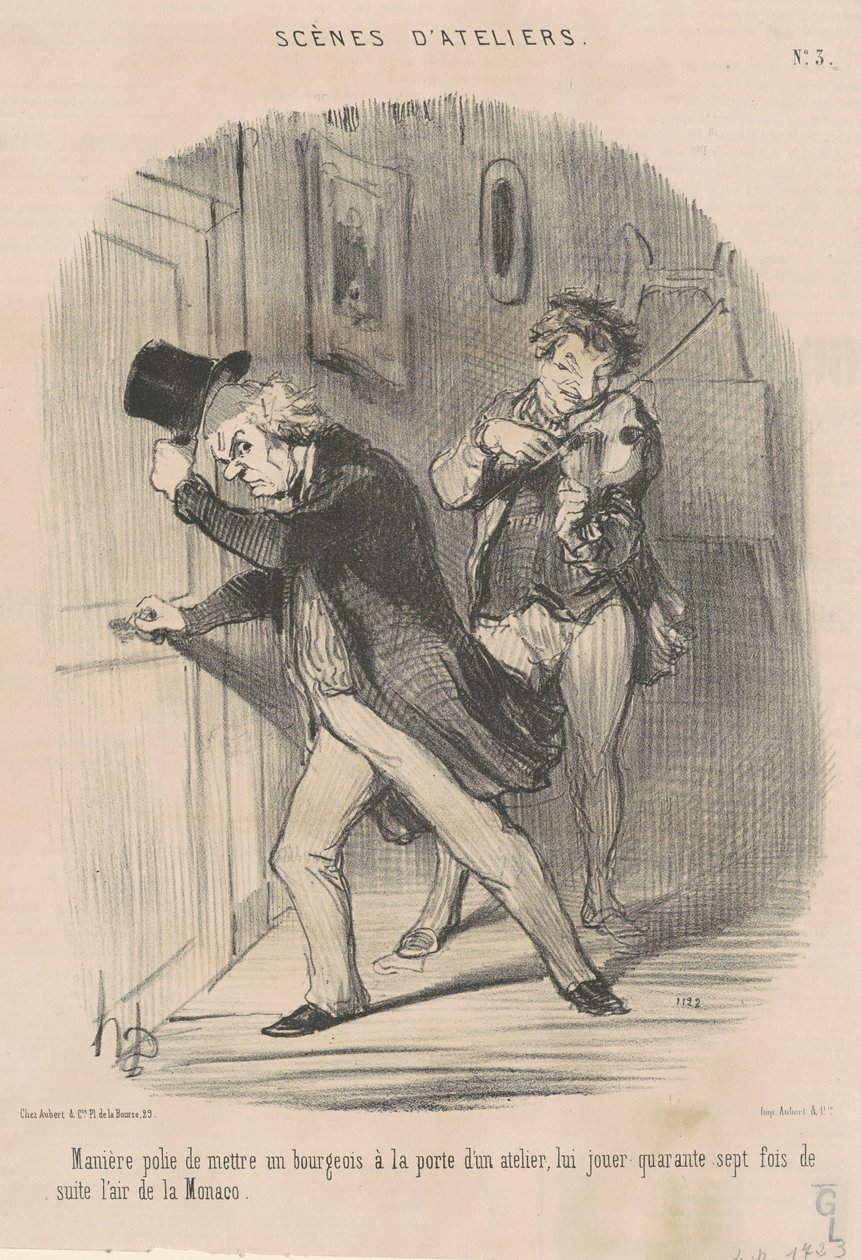 Polite way to show... to the door... by Honoré Daumier