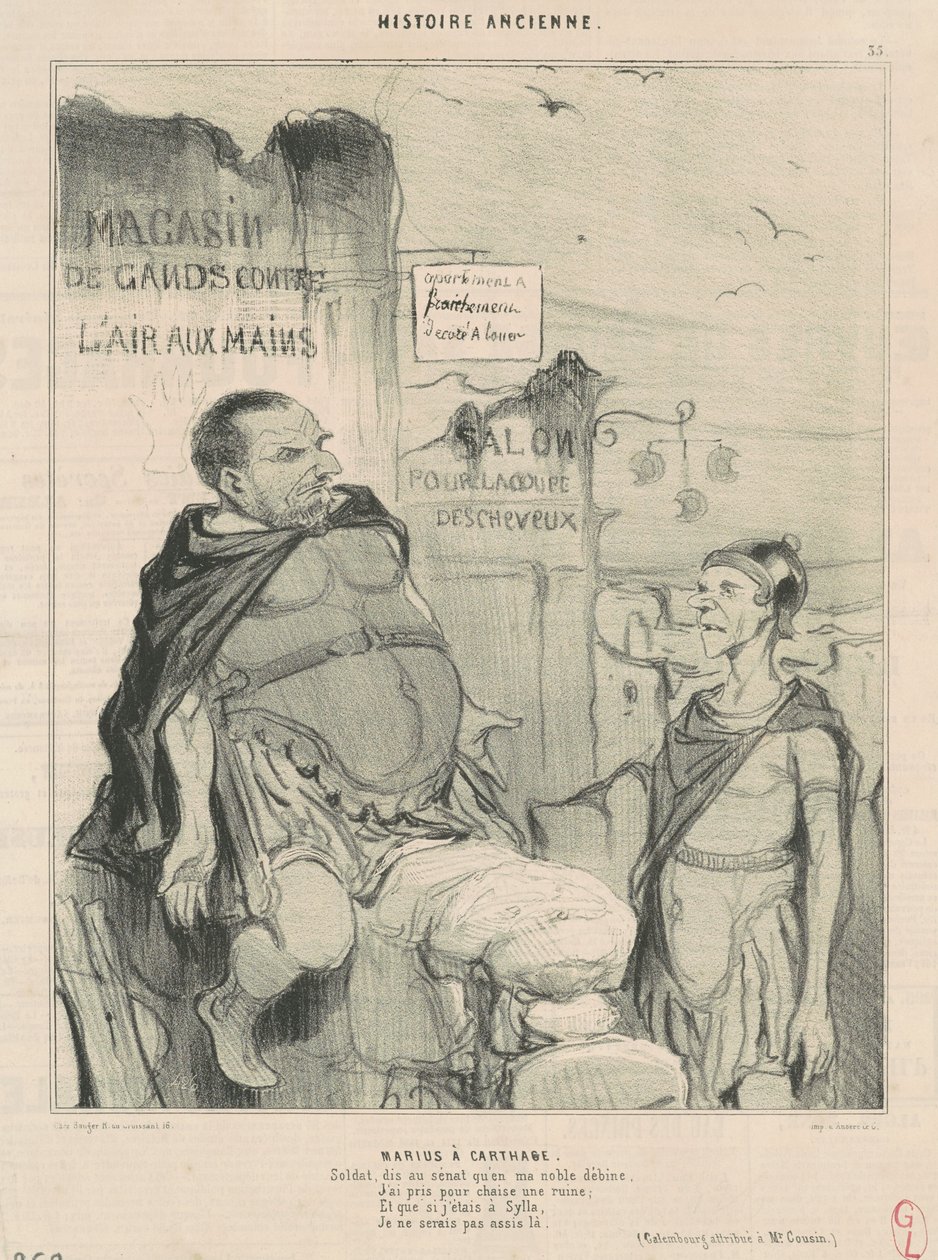 Marius at Carthage by Honoré Daumier