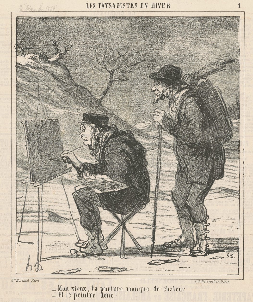 My old man, your painting lacks warmth ... by Honoré Daumier