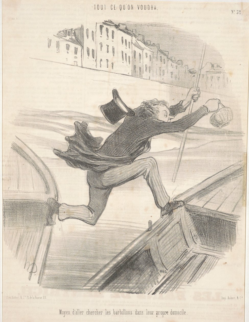 Way to Fetch the Barbels in Their Own Home by Honoré Daumier