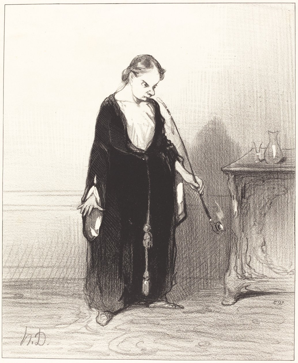 Oh pleasure of opium that you take from me!... by Honoré Daumier