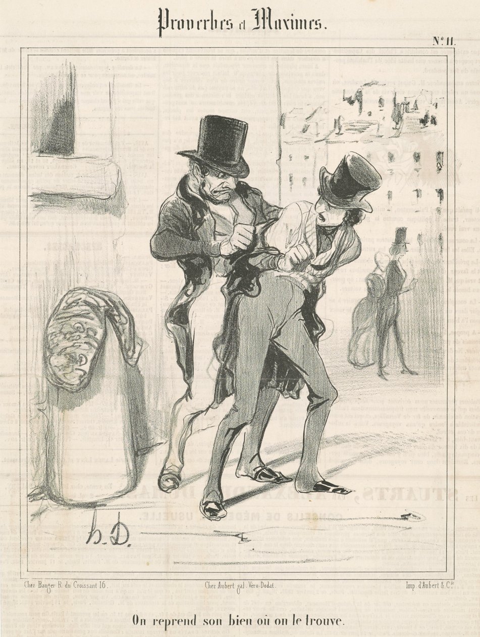 One Takes Back What One Finds by Honoré Daumier