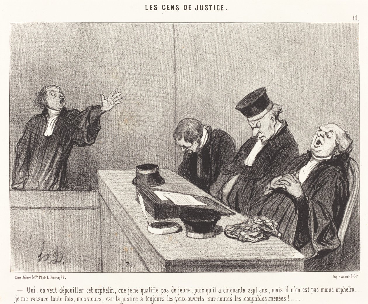 Yes, they want to strip this orphan... by Honoré Daumier