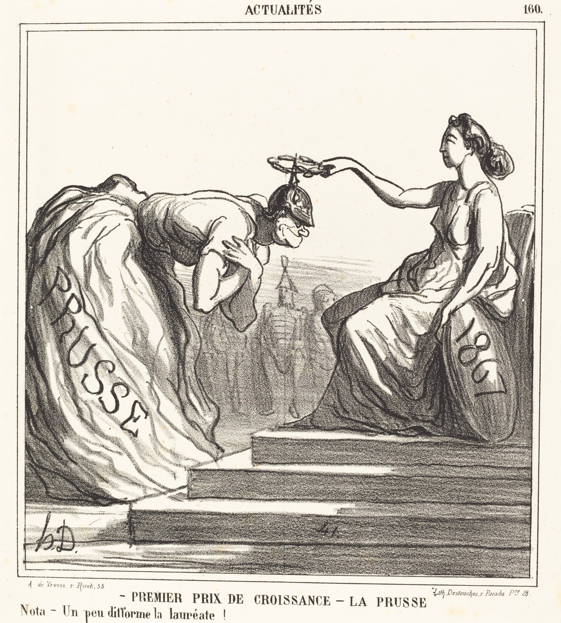 First Prize for Growth - Prussia by Honoré Daumier
