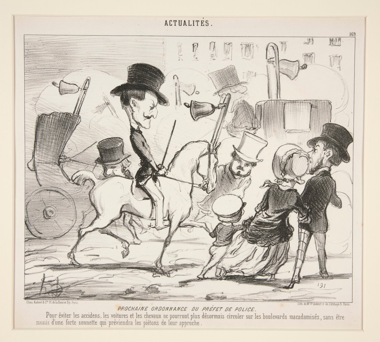 Next Ordinance of the Police Prefect (To avoid accidents) by Honoré Daumier