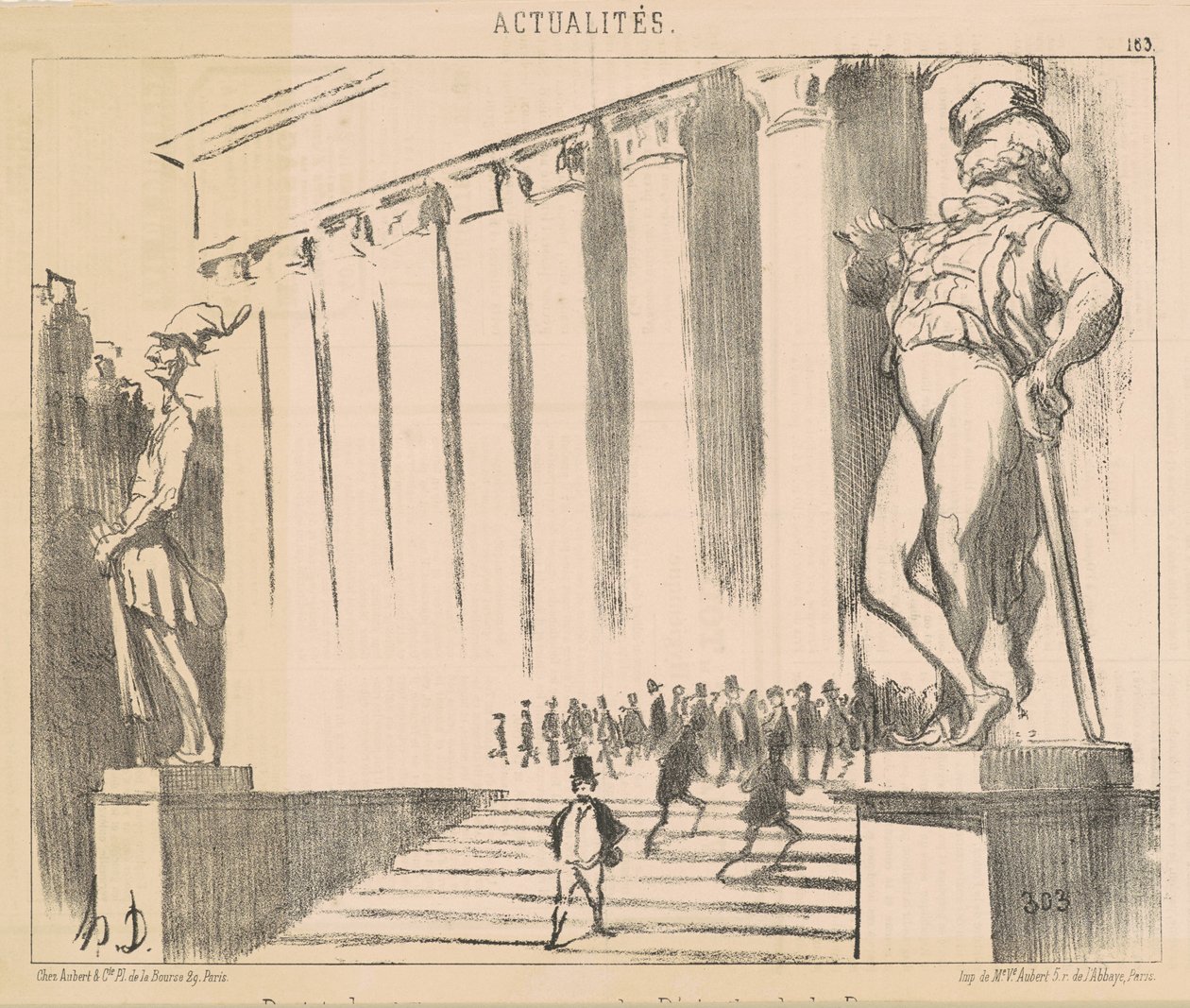 Project of statues to adorn... the Stock Exchange by Honoré Daumier