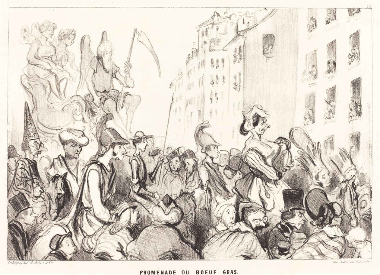 Promenade of the Fat Ox by Honoré Daumier
