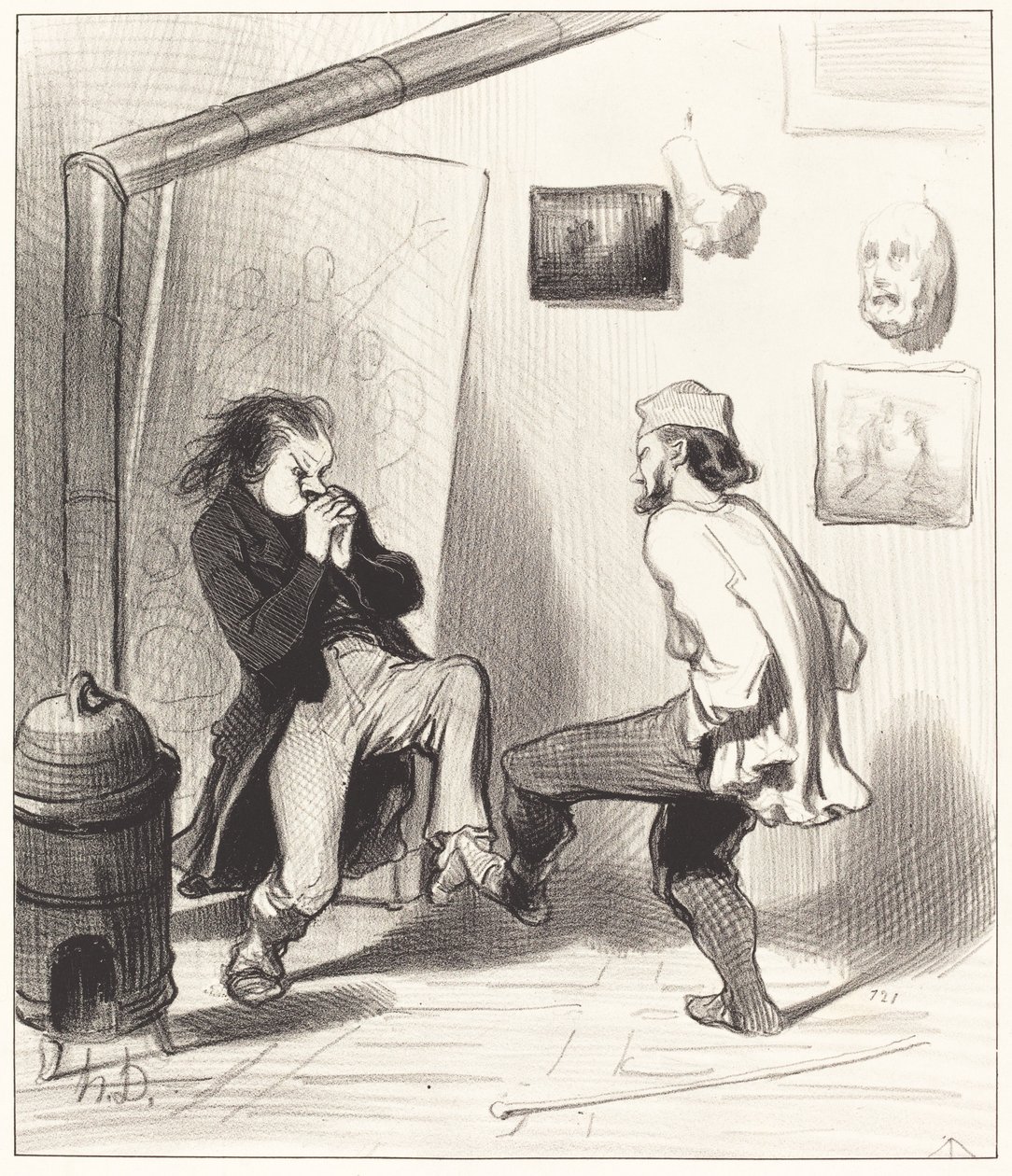 When You Burned Your Last Easel! by Honoré Daumier