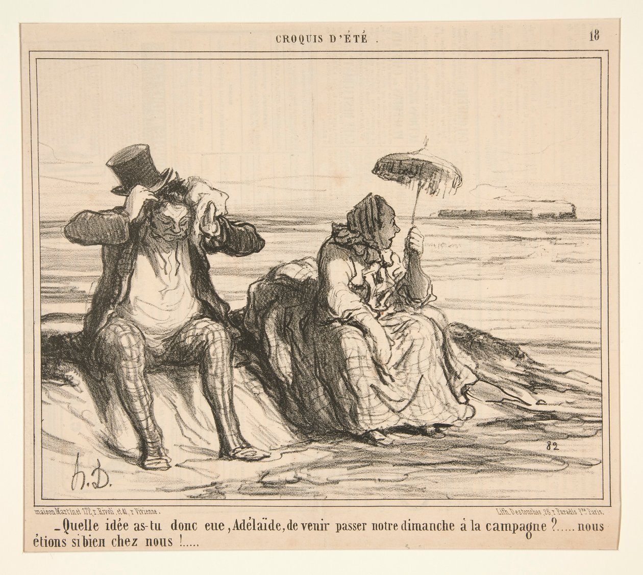 What Idea Did You Have, Adelaide, to Come and Spend by Honoré Daumier
