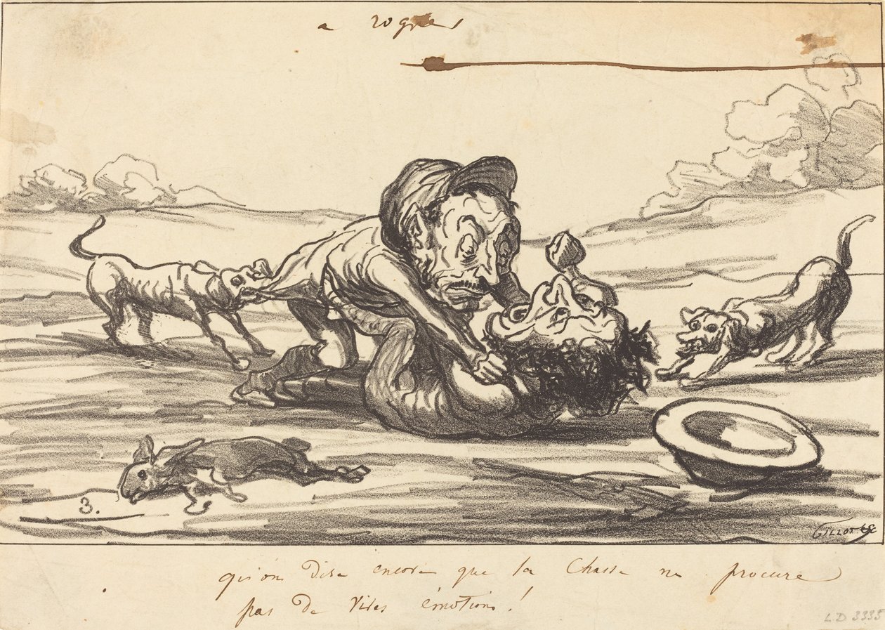Let them say again that hunting... by Honoré Daumier