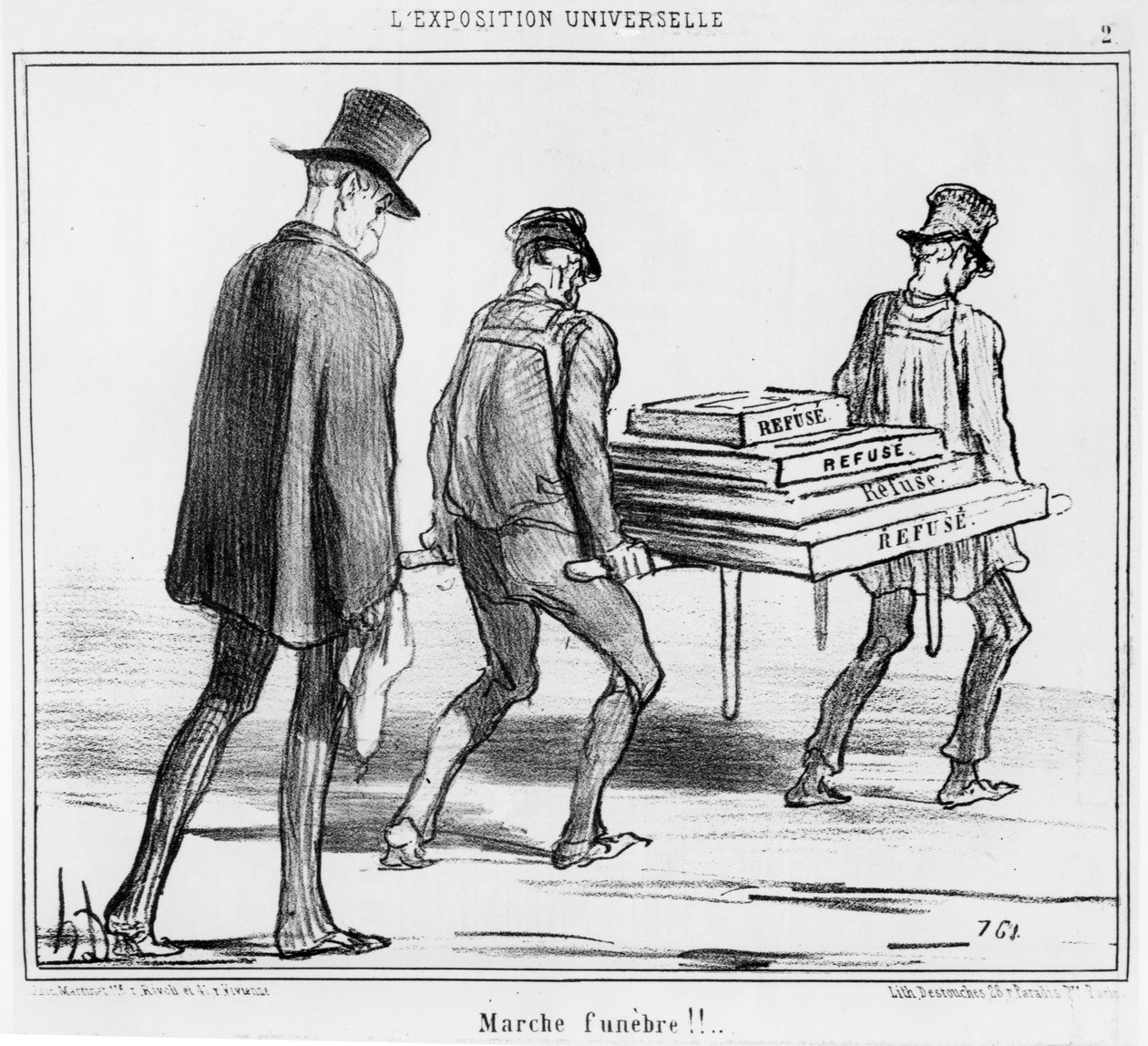 Refreshment Stall During a Heat Wave at the Paris Universal Exhibition by Honoré Daumier