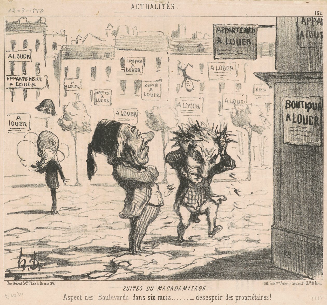 Effects of Macadamization by Honoré Daumier