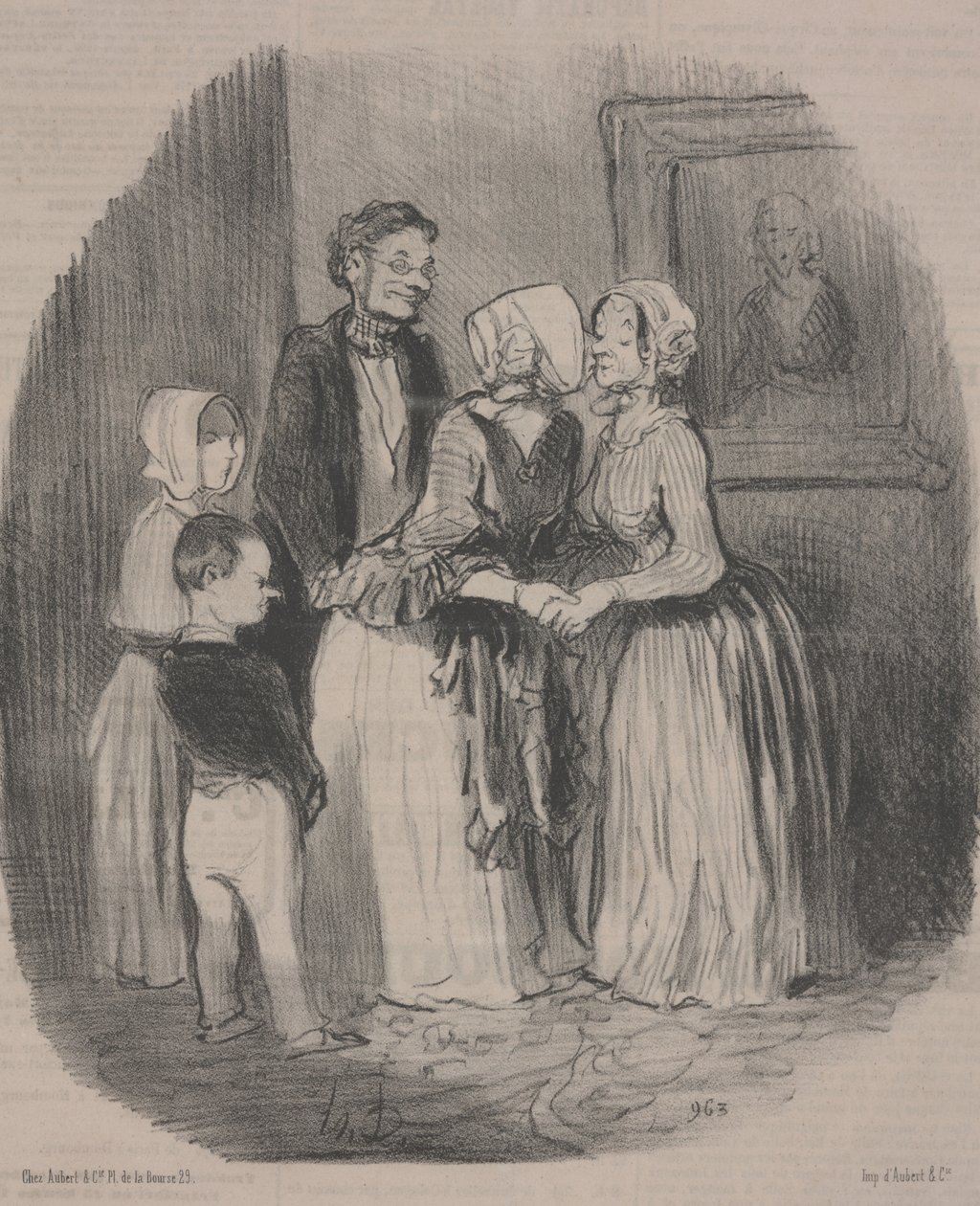 The Obligatory New Years Visit to Aunt Rabourdin by Honoré Daumier