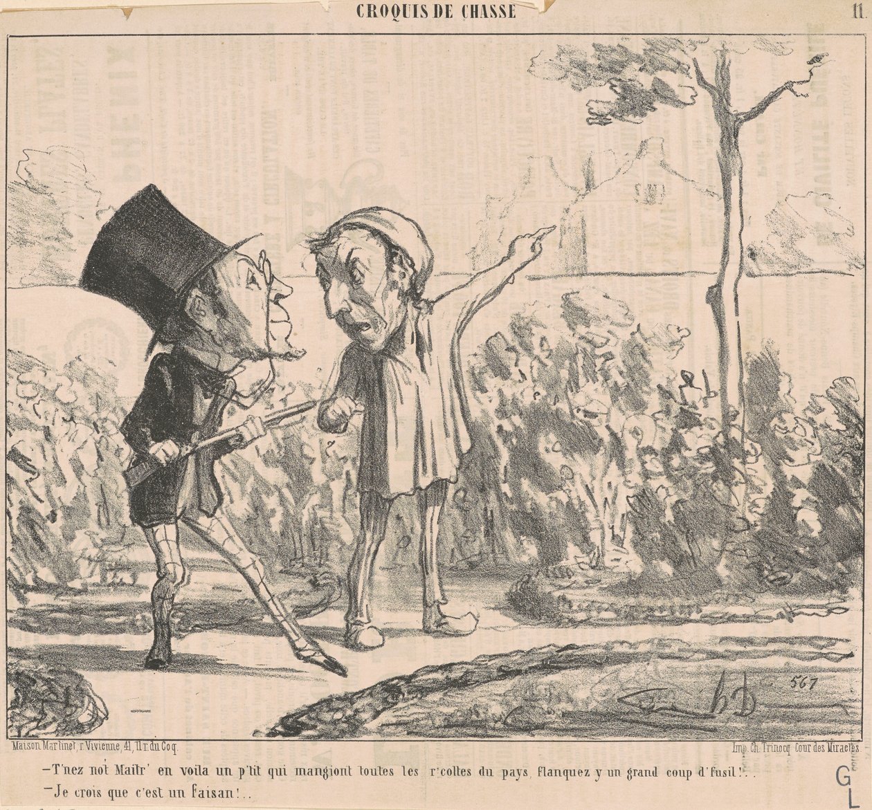 Hold Our Master, Here is a Little One... by Honoré Daumier
