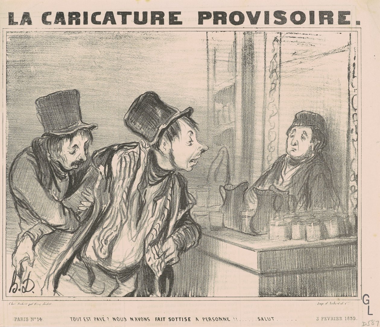 Everything is Paid? We Did... Salute by Honoré Daumier