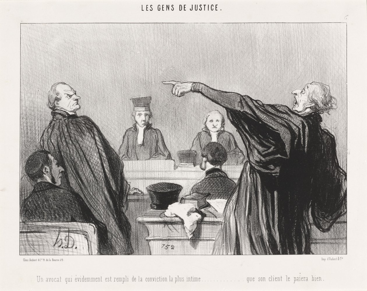 A Lawyer Who is... Filled with Intimate Conviction... by Honoré Daumier