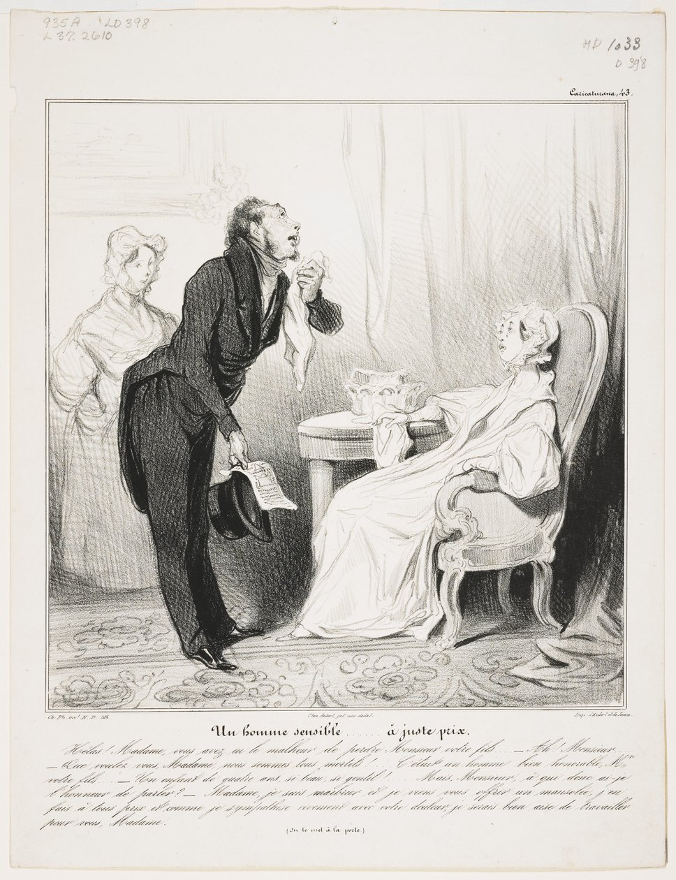 Un Homme Sensible (Caricaturana 43) by Honoré Daumier