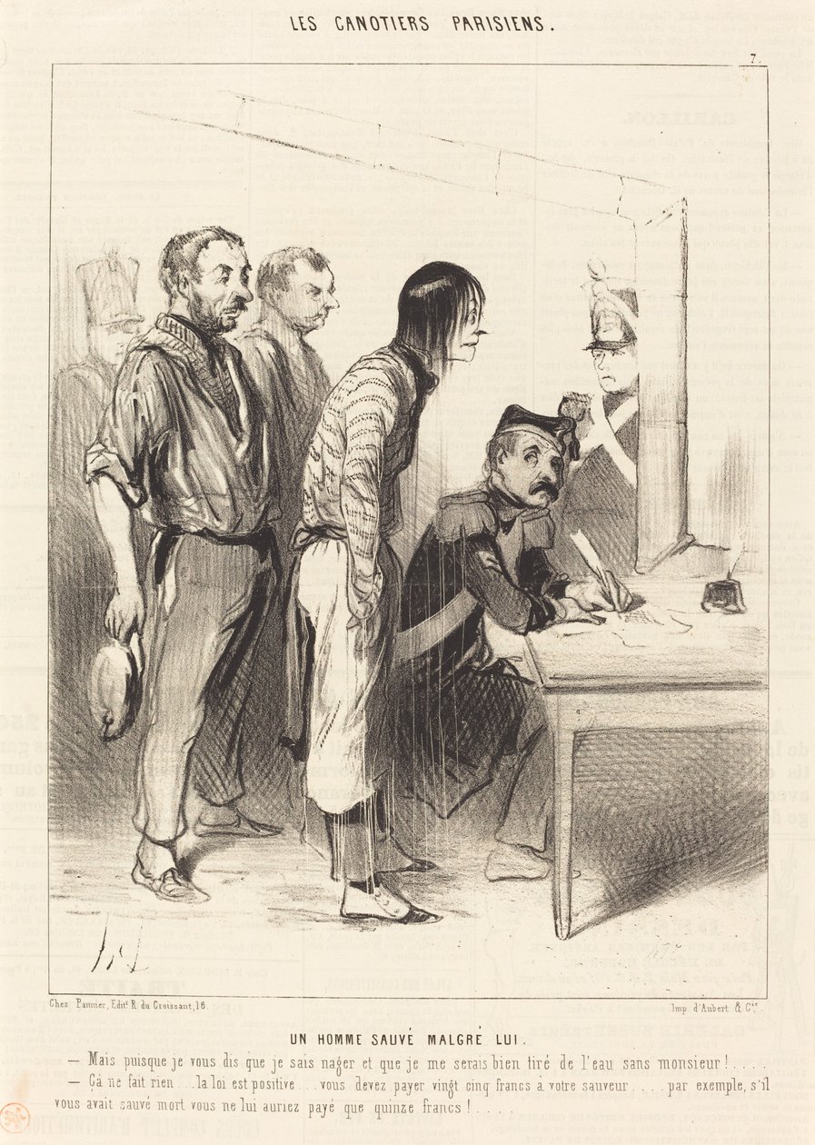 A Man Saved Despite Himself by Honoré Daumier