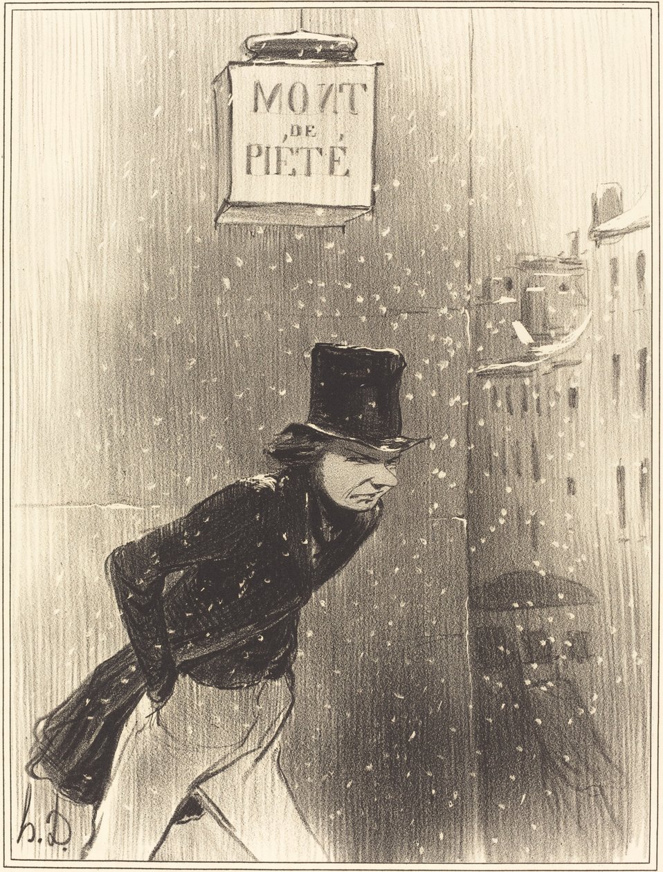 A Gentleman Below His Affairs by Honoré Daumier