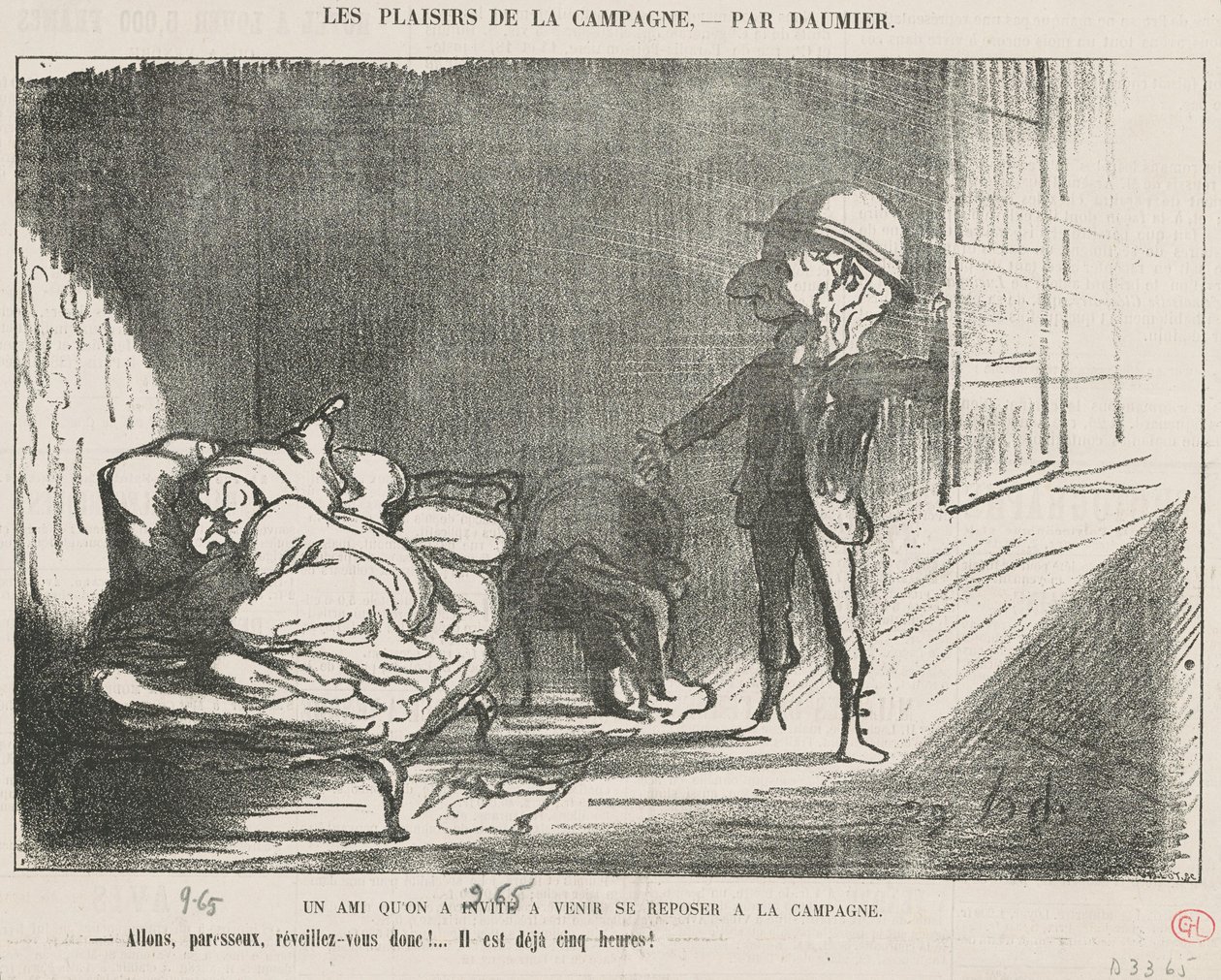 A Friend Who Was Invited... by Honoré Daumier