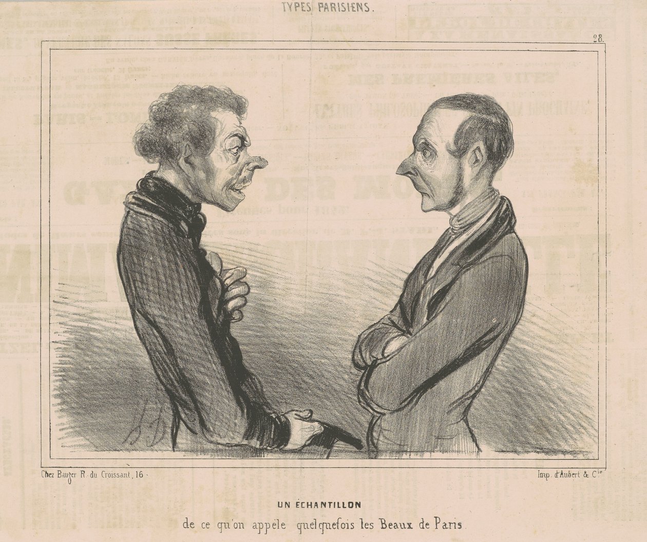 A Sample of What They Call...the Handsome Ones of Paris by Honoré Daumier