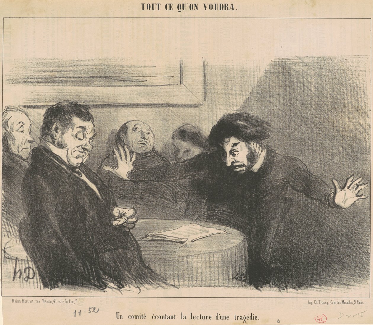 A Committee Listening to the Reading of a Tragedy by Honoré Daumier