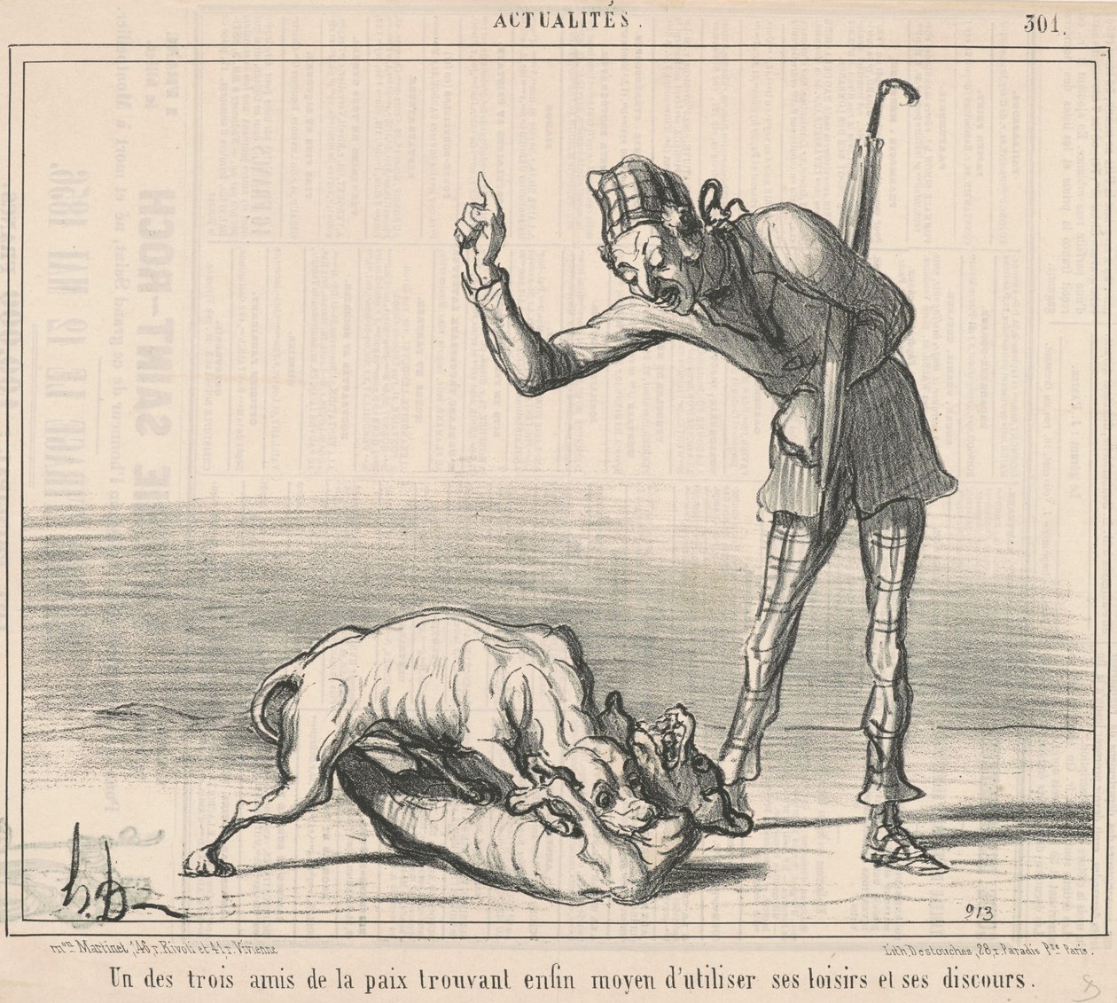 One of the Three Friends of Peace by Honoré Daumier