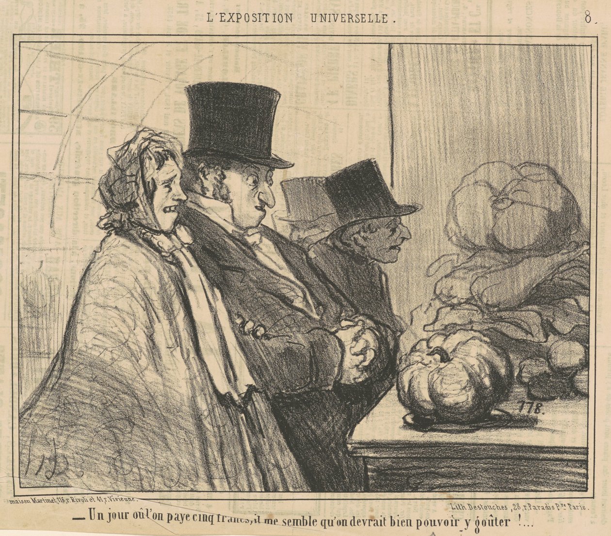 A Day When One Pays Five Francs by Honoré Daumier