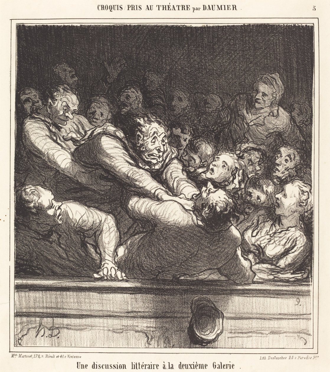 A Literary Discussion at the Second Gallery by Honoré Daumier