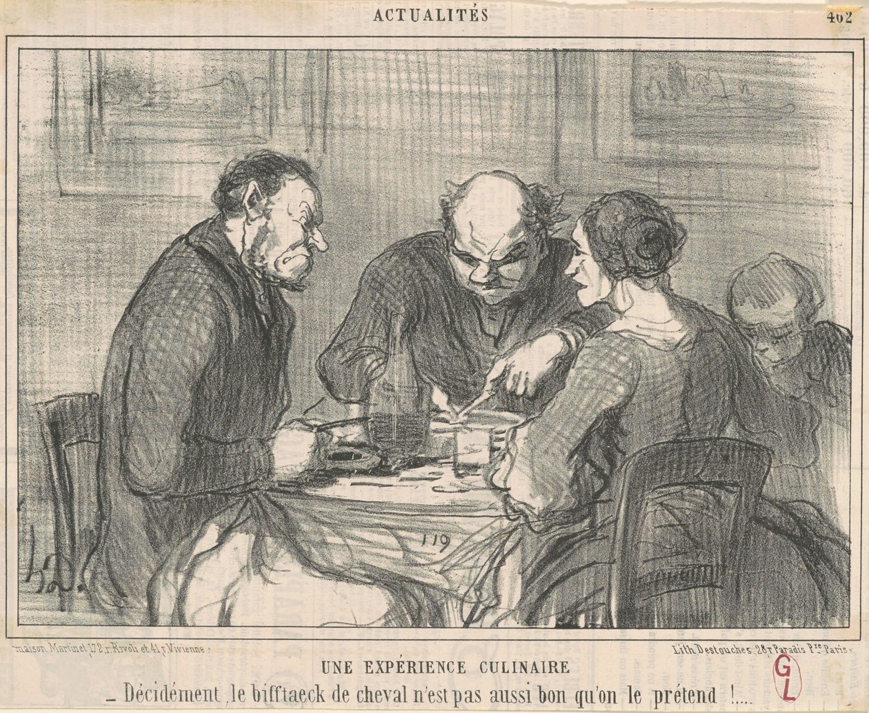 A Culinary Experiment by Honoré Daumier