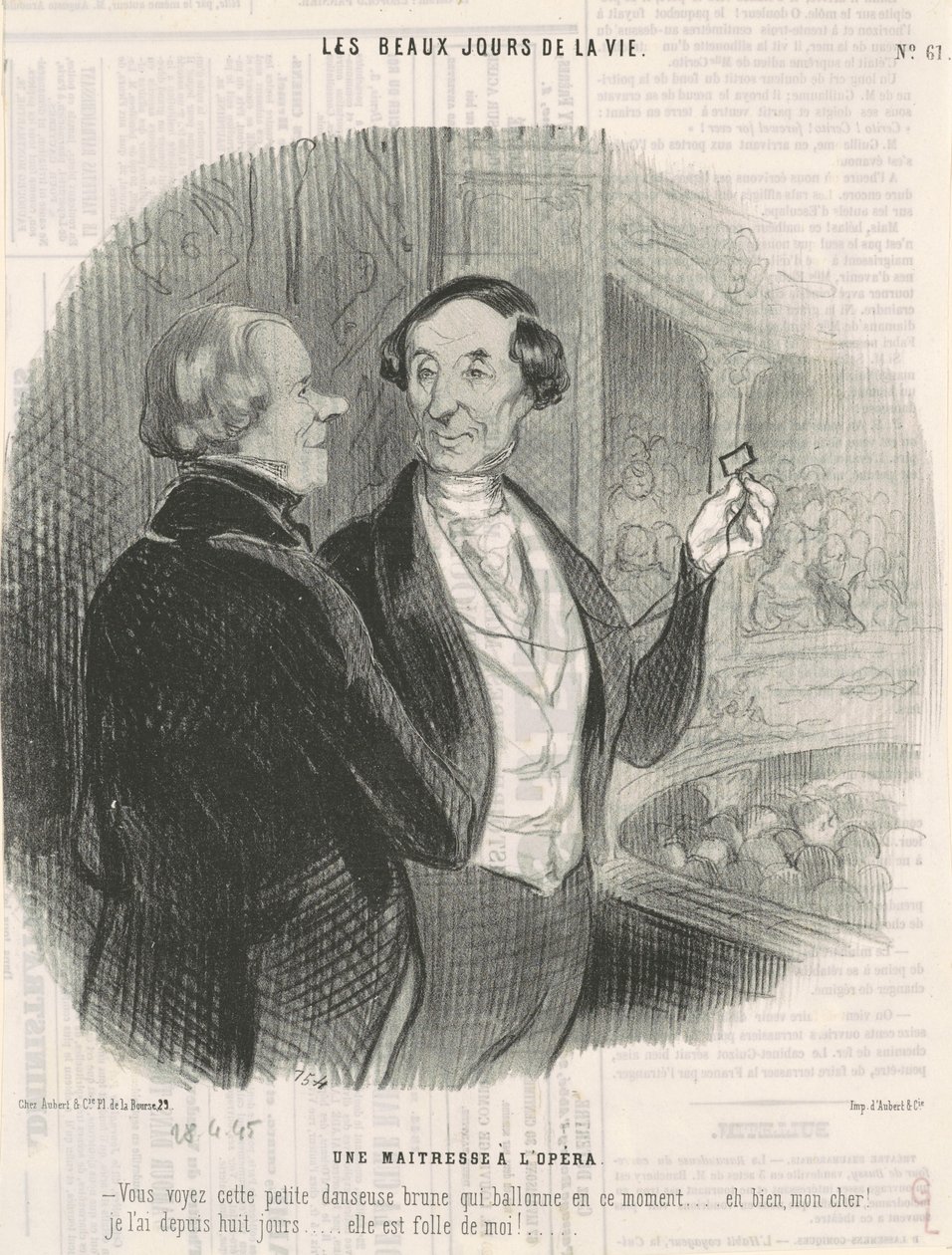 A Mistress at the Opera by Honoré Daumier