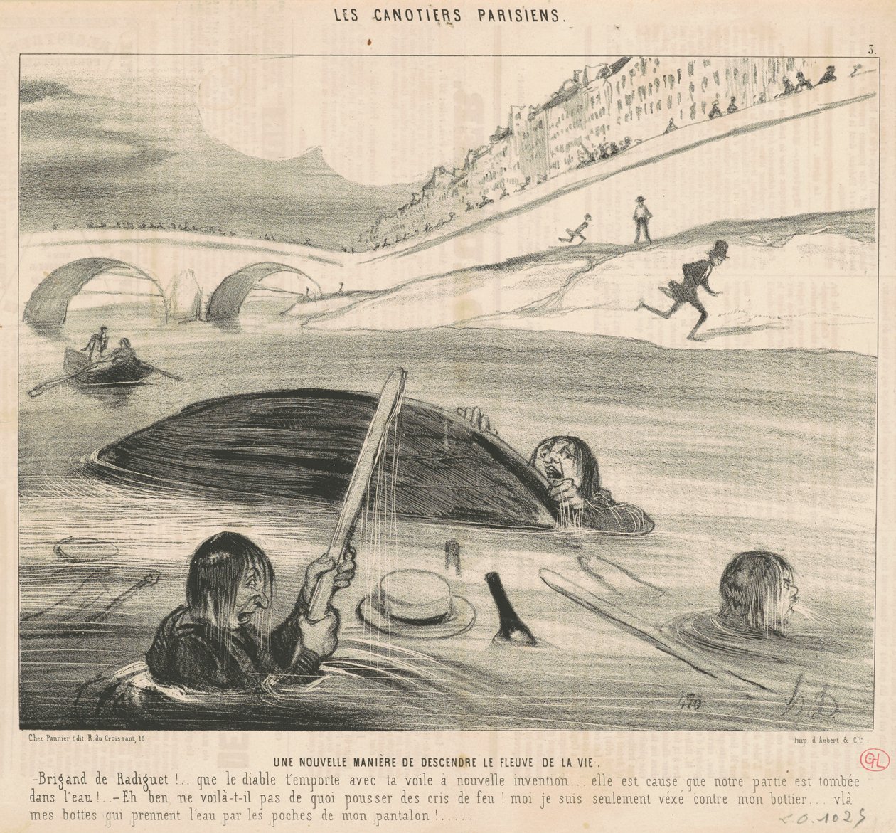 A New Way to Descend the River of Life by Honoré Daumier