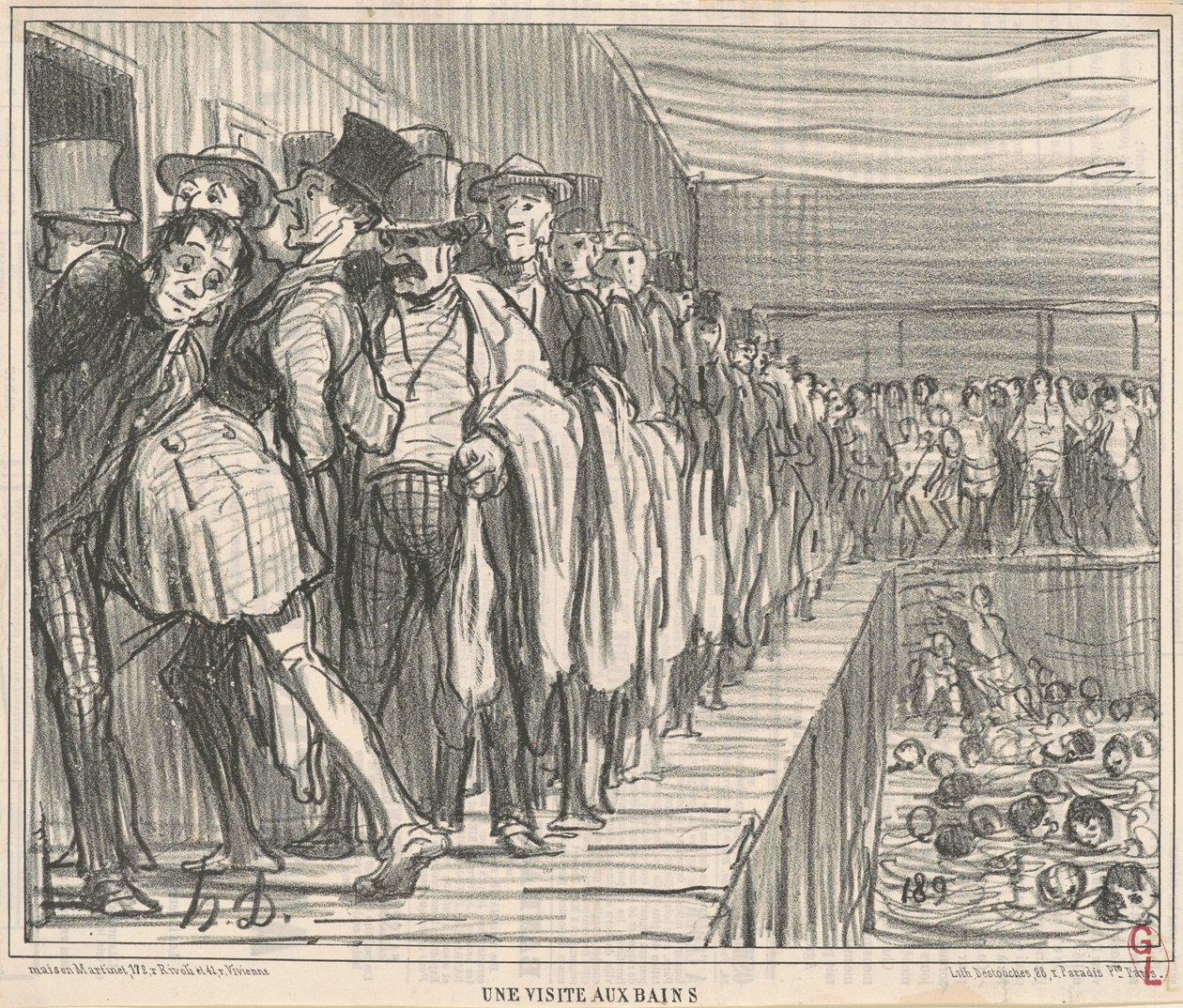 A Visit to the Baths by Honoré Daumier