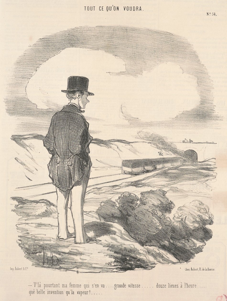 There goes my wife... by Honoré Daumier