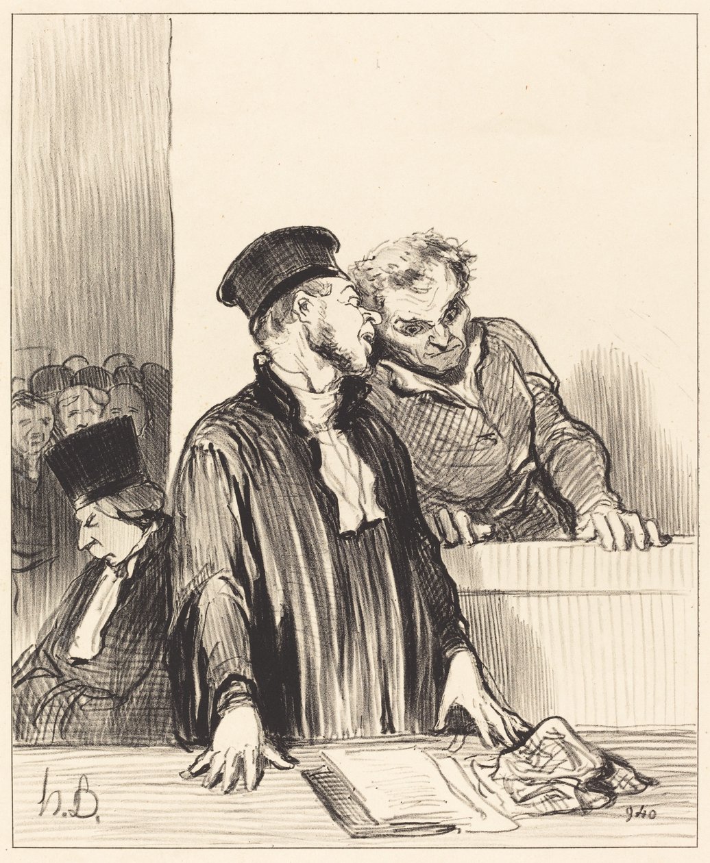 Here is the Public Ministry Telling You Unpleasant Things by Honoré Daumier